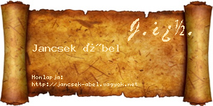 Jancsek Ábel névjegykártya