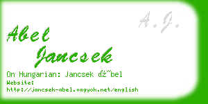 abel jancsek business card